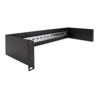 2. DeLOCK Panel for 19” DIN rail 2U, black