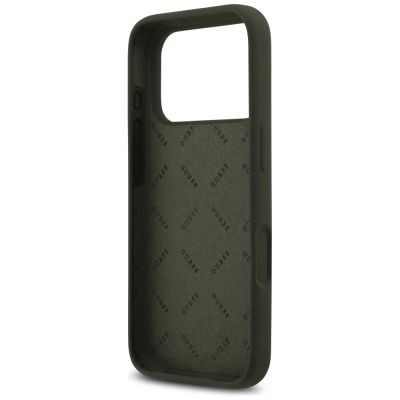 7. Guess Silicone Big 4G Script Case for iPhone 17 Pro Max - Green