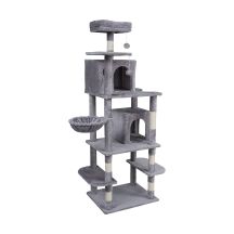 Cat scratching post 60x49x173 cm, gray, REBEL ANIMALS