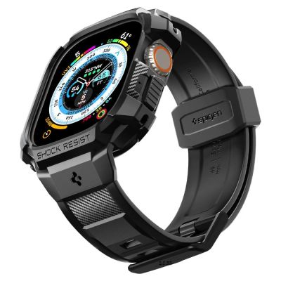 11. Spigen Rugged Armor Pro Apple Watch Ultra (49mm) Strap Case - Black