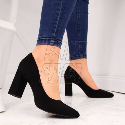 5. Pumps on the post suede Sergio Leone W SK316A black