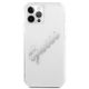 3. Guess GUHCP12MKTRSVSI iPhone 12/12 Pro 6.1" Transparent hardcase Vintage Script Silver