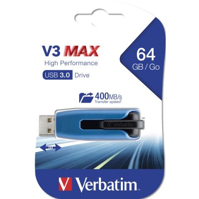 5. Verbatim Store 'n' Go V3 Max USB Flash Drive 64GB USB Type-A 3.2 Gen 1 (3.1 Gen 1) Blue