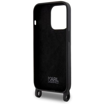 6. Karl Lagerfeld KLHCP15XSCBSKNK iPhone 15 Pro Max 6.7" hardcase black/black Crossbody Silicone Ikonik