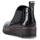 10. Rieker W R474 snakeskin leather ankle boots black