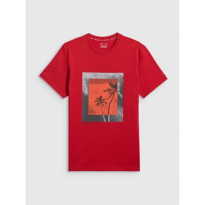 5. Men's regular printed T-shirt 4F 4FWSS26TTSHM3034-62S