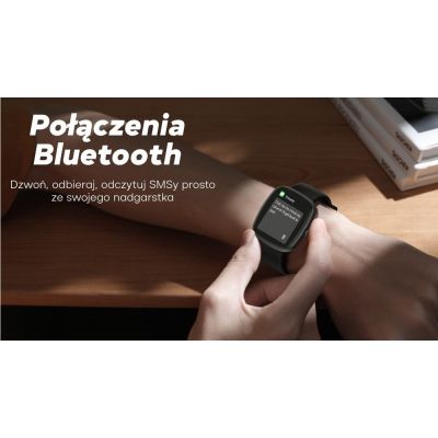 18. GRAVITY GT18-6 Men's Smartwatch Black Silicone Strap + Navy Blue Strap