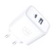 9. 3mk DualCharge 20W PD3.0 QC 3.0 PPS USB 1A1C Wall Charger - White