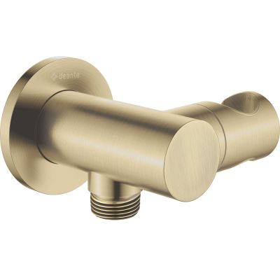 Round angle connector with handset holder