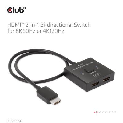 7. CLUB3D CSV-1384 KVM Switch Black
