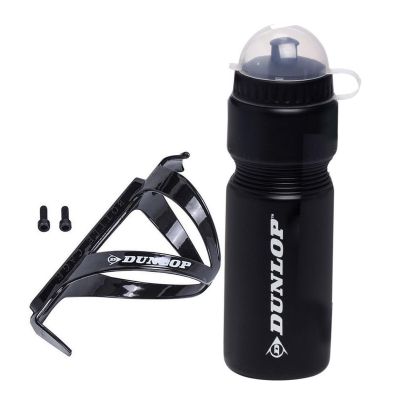 28. DUNLOP 750ML BICYCLE BOTTLE WITH CAGE BLACK