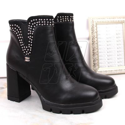 2. Insulated high-heeled ankle boots with rivets, Filippo W PAW495, black