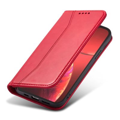8. Magnet Fancy Case case for iPhone 14 Plus flip cover wallet stand red
