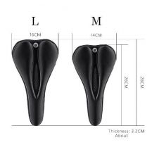 Rockbros LF047-S Gel Bicycle Saddle Cover, Silicone, Size M – Black