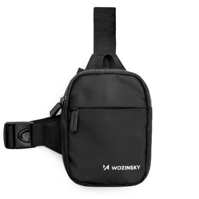 2. Wozinsky WMS-W1 Unisex Mini Shoulder Bag Waterproof Dual-Compartment for Phone - Black