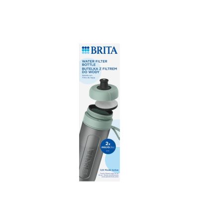 12. Brita Active filter bottle pastel green 2 discs