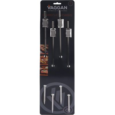 24. SKEWER FOR SHASHLIK 4 PCS. LENGTH 40.5 CM STAINLESS STEEL