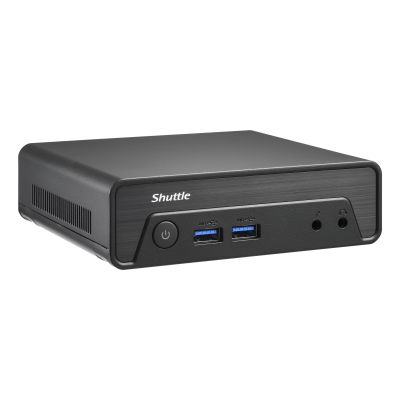 4. Shuttle Nano PC NE10N, Intel N 100, 1x HDMI, 1x DP, 6x USB, 1x LAN, Fanless, 24/7 Continuous Operation, incl. VESA, 0.6L PC, Mini PC barebones, Intel SoC, DDR4-SDRAM, PCI Express, Serial ATA, 65W