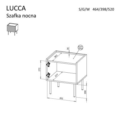 4. Bedside table 2 pcs LUCCA 47x40x52 cashmere