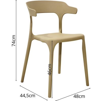 7. SAND PLASTIC GARDEN CHAIR