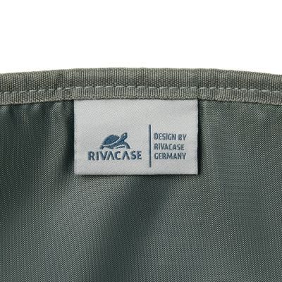 2. Rivacase Eden Backpack Roll-Up Backpack Black Polyester, Waxed Leather (Pull Up)