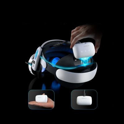 4. BoboVR B100 External Battery for Meta Quest S3 Pro and E3 Pro - White