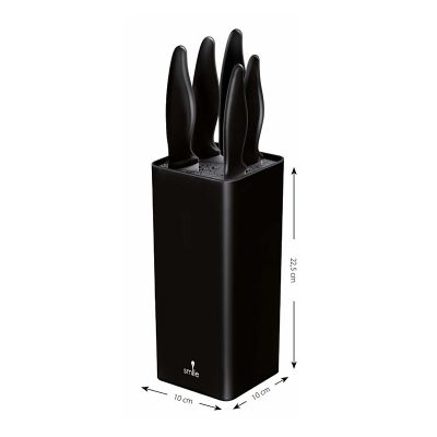 2. Smile SNS-6 6-Piece Black Knife Block Set