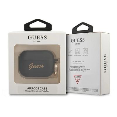 3. Guess GUAPSSSK AirPods Pro cover black/black Silicone Vintage Script