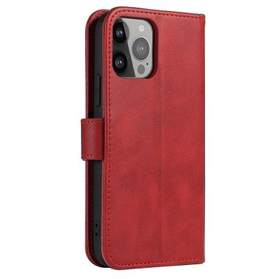 4. Magnet Case for Samsung Galaxy S23 Ultra flip cover wallet stand red