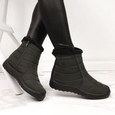 10. Waterproof snow boots with zipper NEWS W EVE181D khaki 