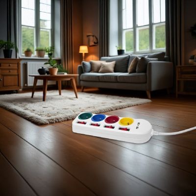 14. MACLEAN 4-OUTLET 2XUSB POWER STRIP MCE229W