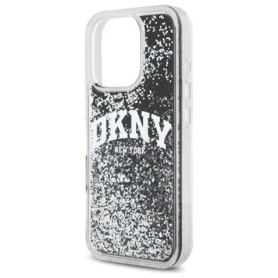 6. DKNY DKHCP16XLBNAEK iPhone 16 Pro Max 6.9" black/black hardcase Liquid Glitter Arch Logo
