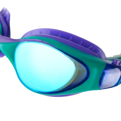 5. Crowell GS23 Splash Mirror Green and Purple Children's Swimming Goggles