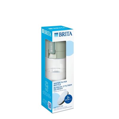 8. Brita Vital filter bottle pastel green 2 discs
