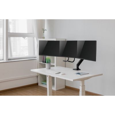 28. GEMBIRD ADJUSTABLE DESK ARM/MOUNT FOR 3 MONITORS 17-27, VESA 100X100MM, UP TO 6 KG