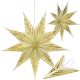 DECORATIVE HANGING PAPER STAR FSC 18x75CM WHITE 9 ARMS MICA