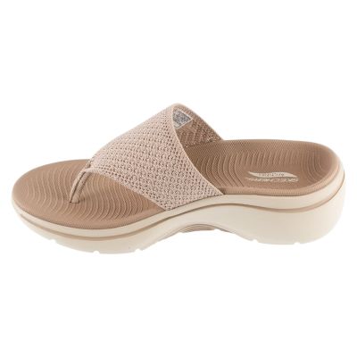 2. Skechers Go Walk Arch Fit 2.0 Sandals – Carrie 140861-TPE Beige, Size 36