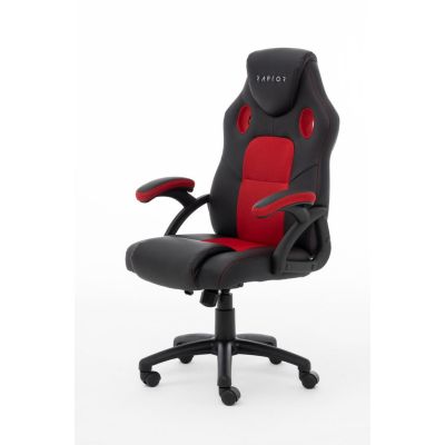 8. Raptor Gaming 437764 Gaming Chair Gaming Chair Upholstered Seat Black, Red