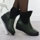 5. Women's suede wedge boots green M.Daszyński 2510