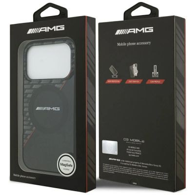 8. Mercedes AMG IML Double Layer Rhombs MagSafe Case for iPhone 18 Pro / 17 Pro - Black and Red