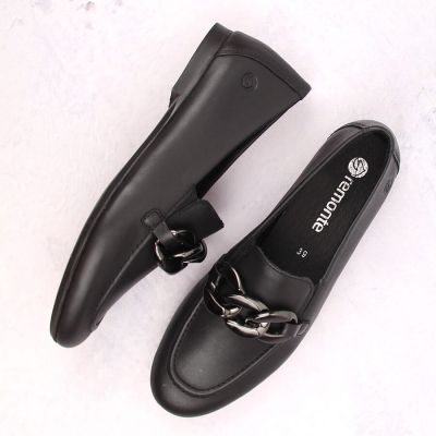 7. Comfortable leather shoes with chain Remonte W RKR645 black