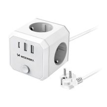 Wozinsky WKZ-3B Power Cube 3x AC 2x USB-A 1x USB-C 4000 W with 1.8 m Cable - White
