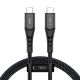 Tech-Protect Ultraboost UB11T USB-C / USB-C PD 240W / QC3.0 Cable 100 cm - Black