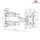 9. Maclean MC-742 TV wall mount (Swivel, Tilt; 13" - 42"; max. 30kg)