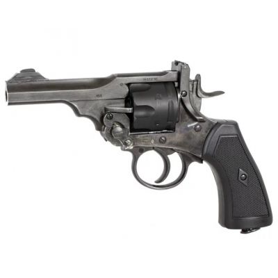 12. WEBLEY MKVI .455 Police revolver, cal. 5.5 mm, Diabolo, 6-shot cartridges, 4" barrel, CO2 Battlefield Ekp do17J