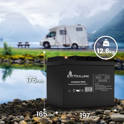10. EXTRALINK MAINTENANCE-FREE AGM BATTERY 12V 40AH