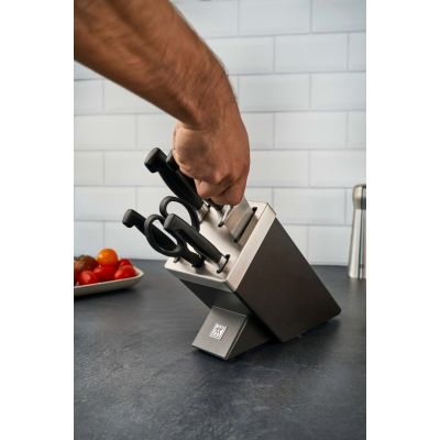 28. ZWILLING Four Star 35148-507-0 Self-Sharpening Knife Set, 7 Pieces, Gray