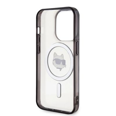 7. Karl Lagerfeld KLHMP15XHCHNOTK iPhone 15 Pro Max 6.7" transparent hardcase IML Choupette`s Head MagSafe