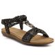Women's slip-on sandals black Artiker 58C0629