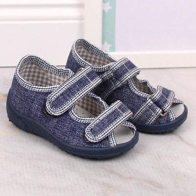 10. Boys' slippers and sandals, navy blue Nazo